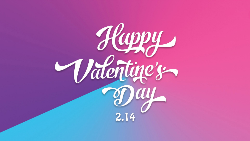 Modern Happy Valentine’s Day Gradient Presentation Template