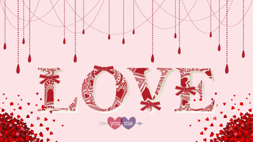 Romantic Love Hearts Valentine’s Day Presentation Template
