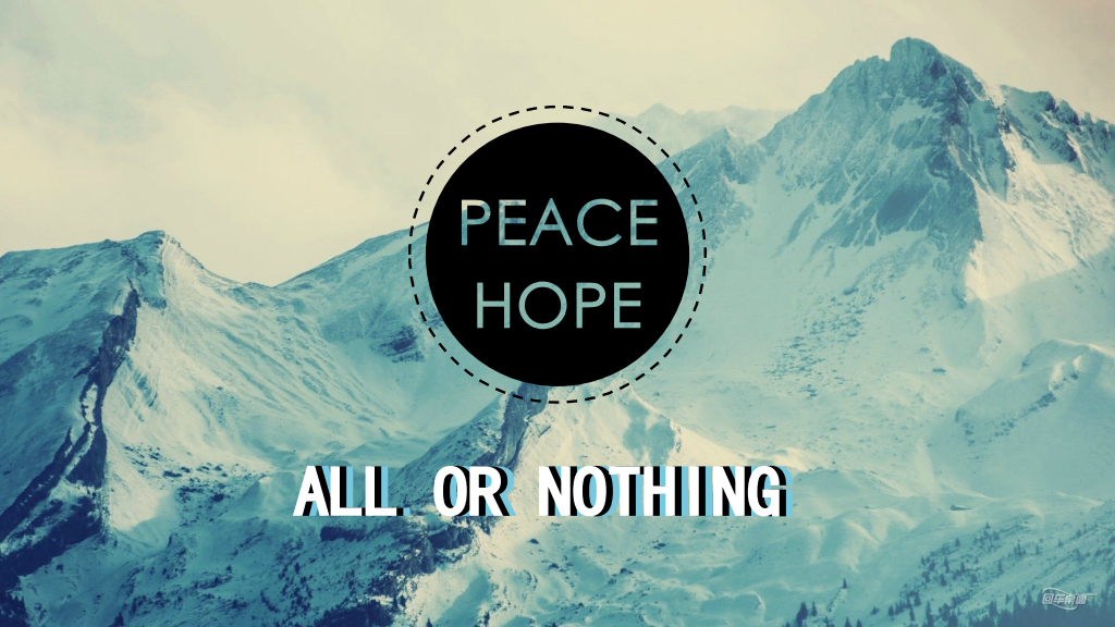 Peace & Hope Snowy Mountain Presentation Template