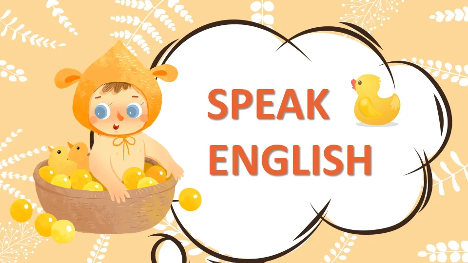 Speak English Kids Learning Presentation Template
